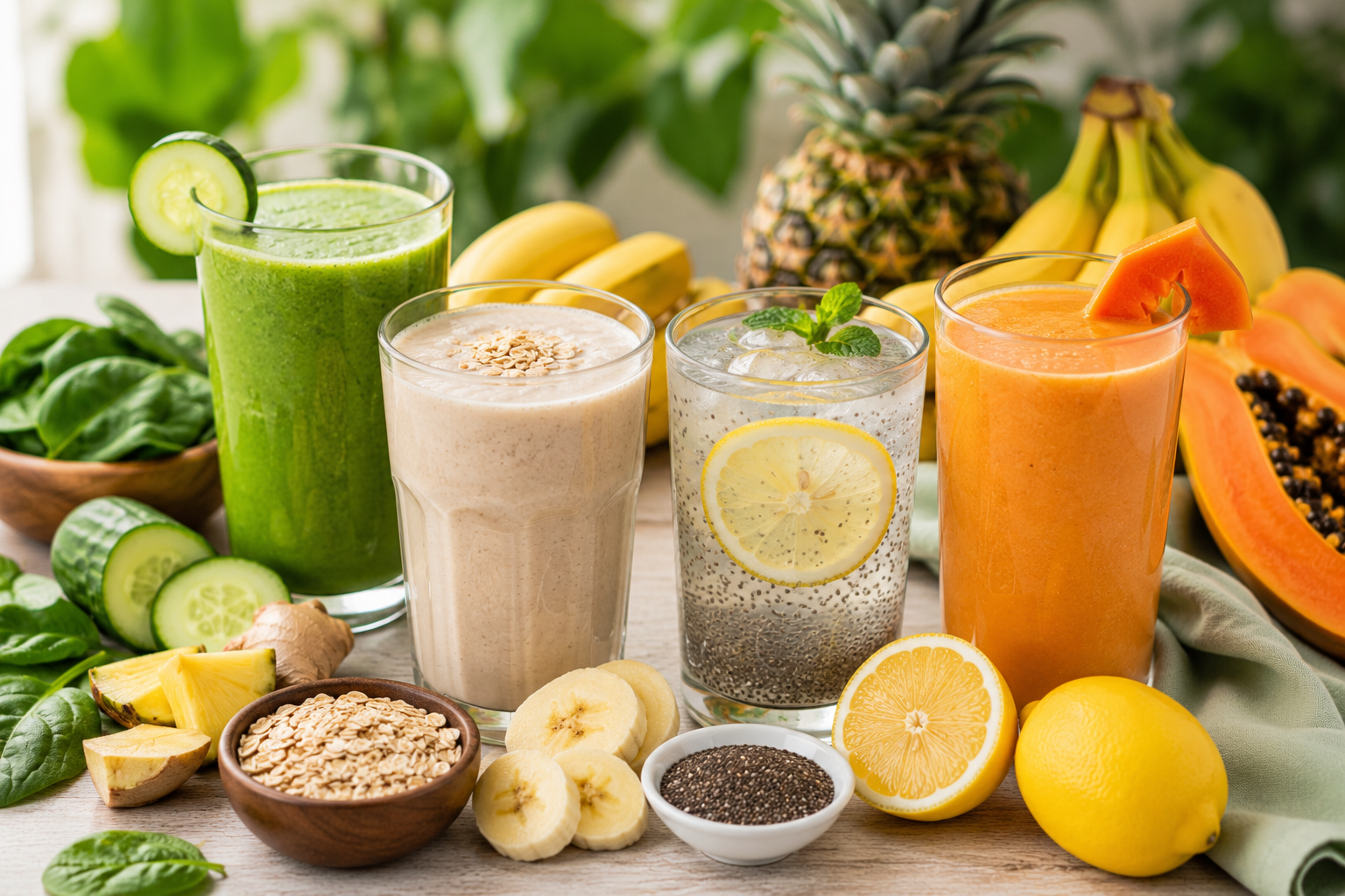Bebidas naturales para sentirte con más energía
